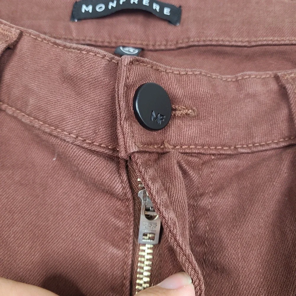 Monfrere Brando Bordeaux Jeans Mens 33x31 Red Slim Fit Japanese Denim USA Made